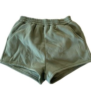 Olive green sweatshorts
